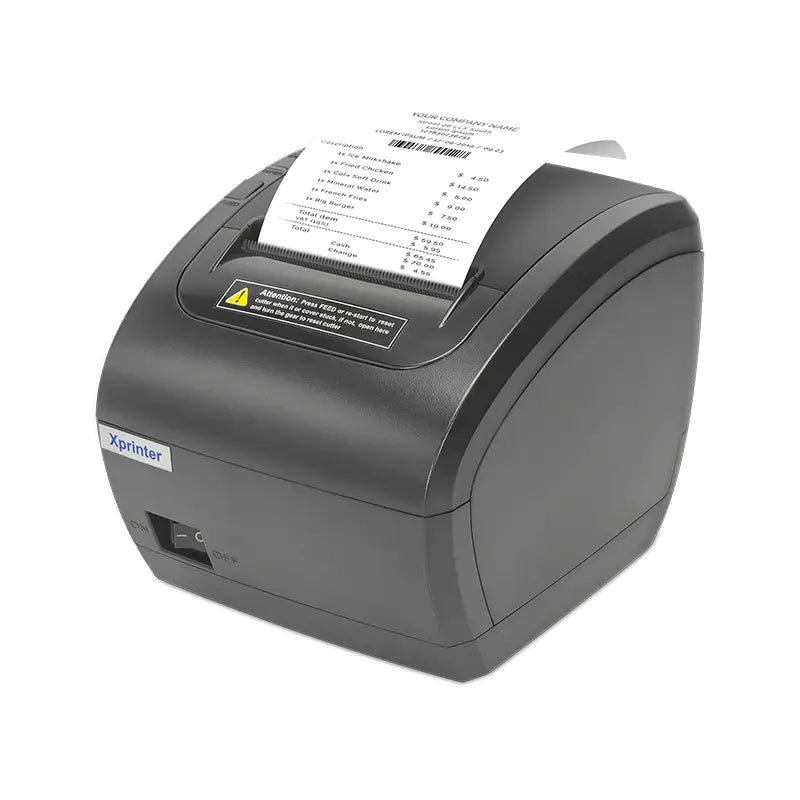 طابعة إيصالات Xprinter XP-Q838L – طابعة حرارية 80مم USB وLAN عالية الأداء