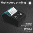 Deli S421 طابعة إيصالات محمولة - 203dpi، بلوتوث، USB، ورق 48مم