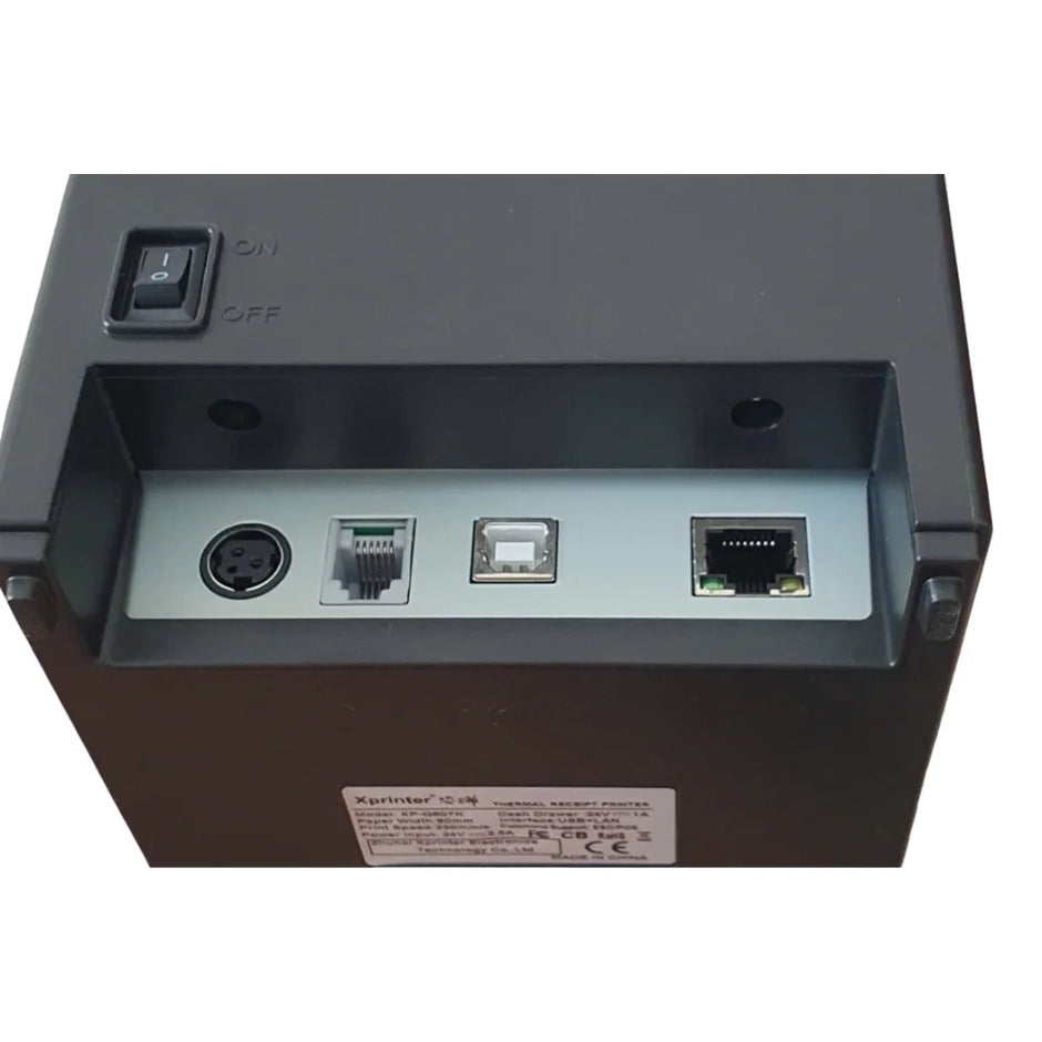 طابعة إيصالات Xprinter XP-Q807K – طابعة حرارية 80مم USB وشبكة LAN