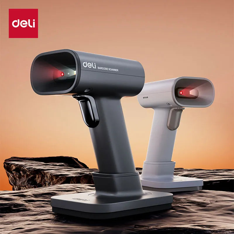 ماسح باركود Deli ES228WB ثنائي الأبعاد - Wireless وBluetooth