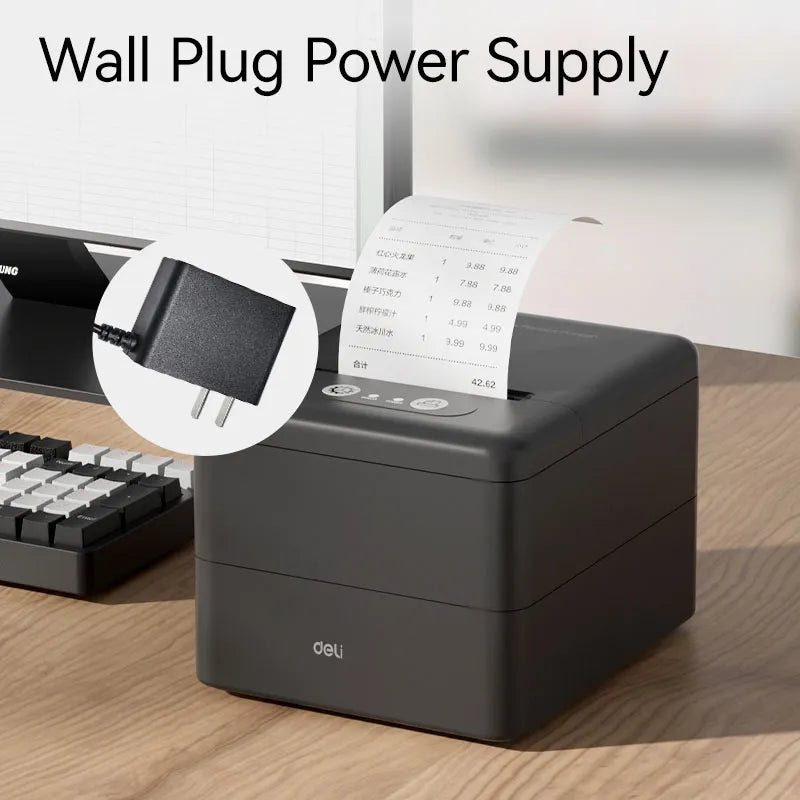 Deli S380P Thermal Receipt Printer 80mm - 203dpi and 200mm/s USB