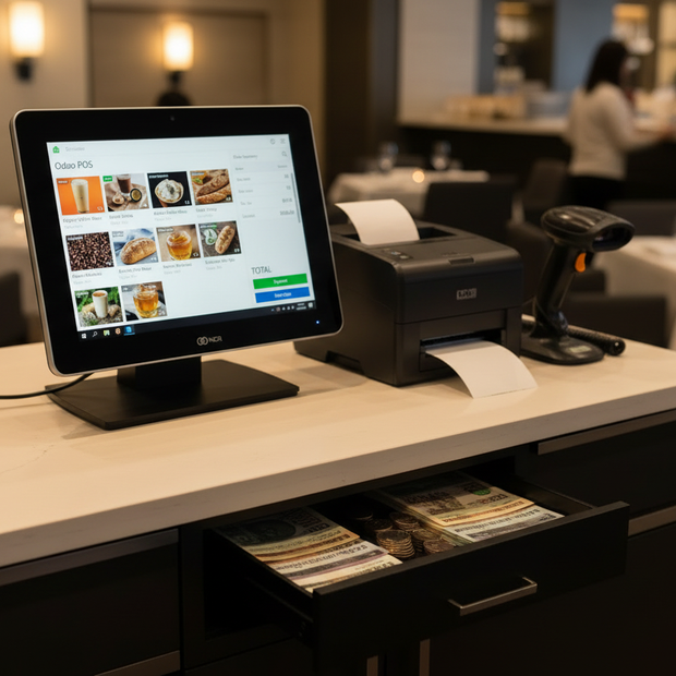 NCR RX7 Touch POS – Restaurant Setting