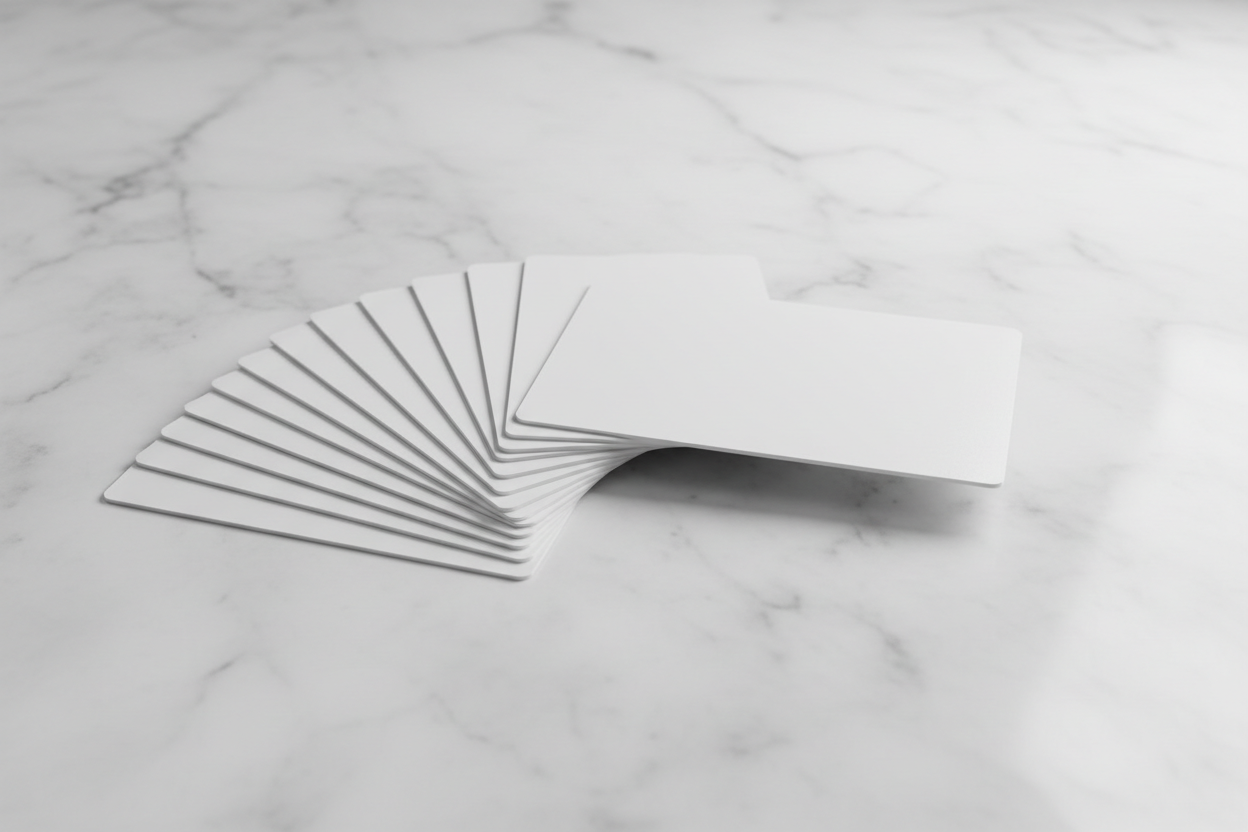 Zebra Premier PVC White Card